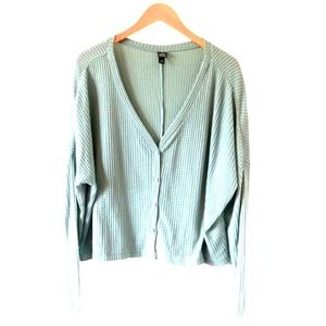 Wild Fable Green Button-Up Cardigan Sweater Size XL